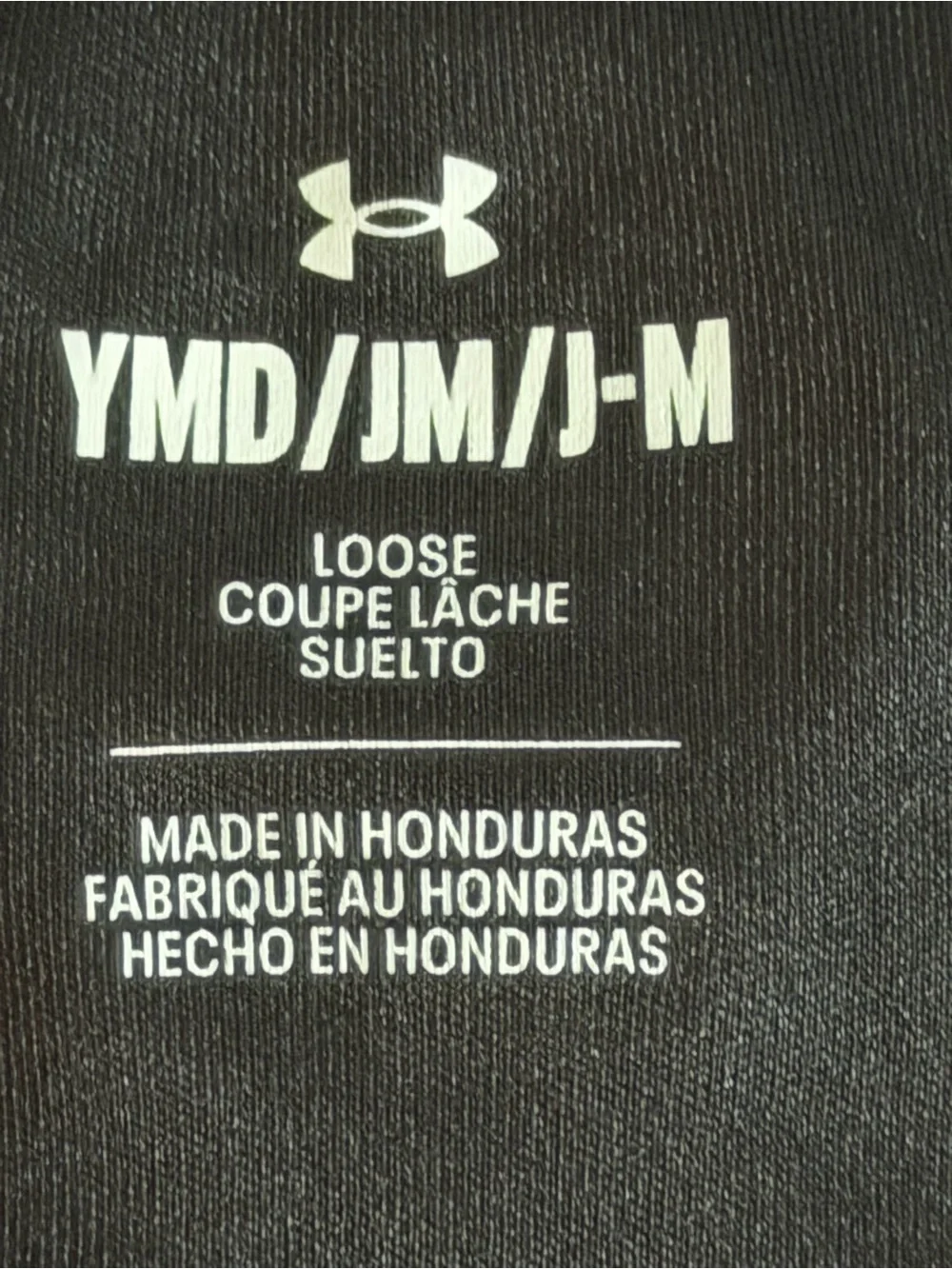 Under Armour Black Tee with White Logo and Text